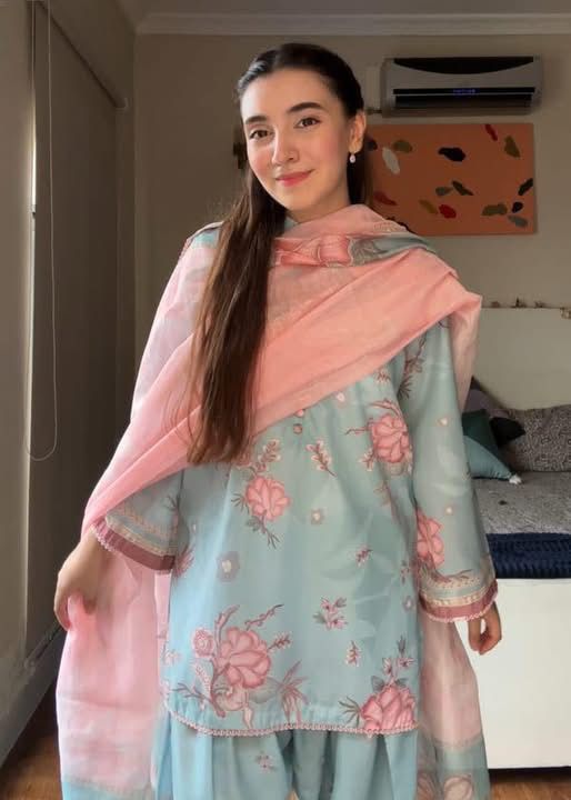 Digital Printed China Microstitch 3-Piece Set with Laser Work